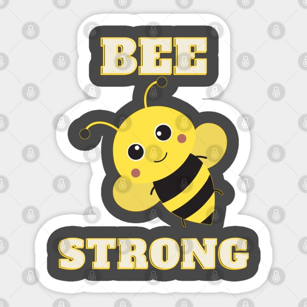 Bee Strong Sticker by chiinta